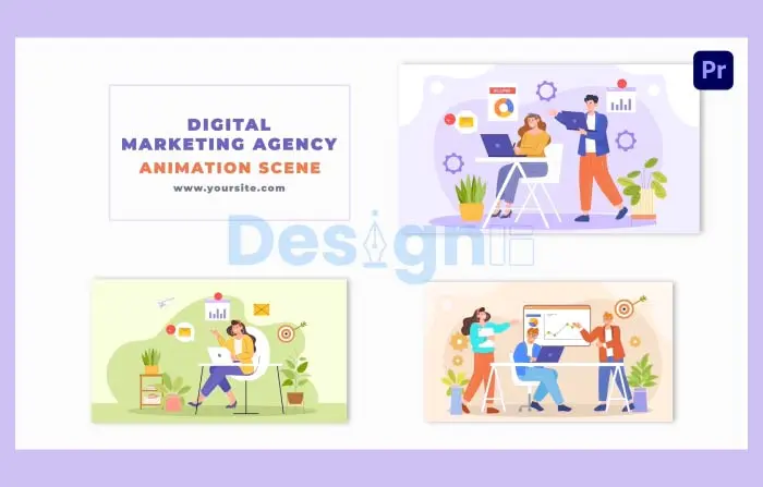 Digital Marketing Agency Digital Character Design Animation Scene